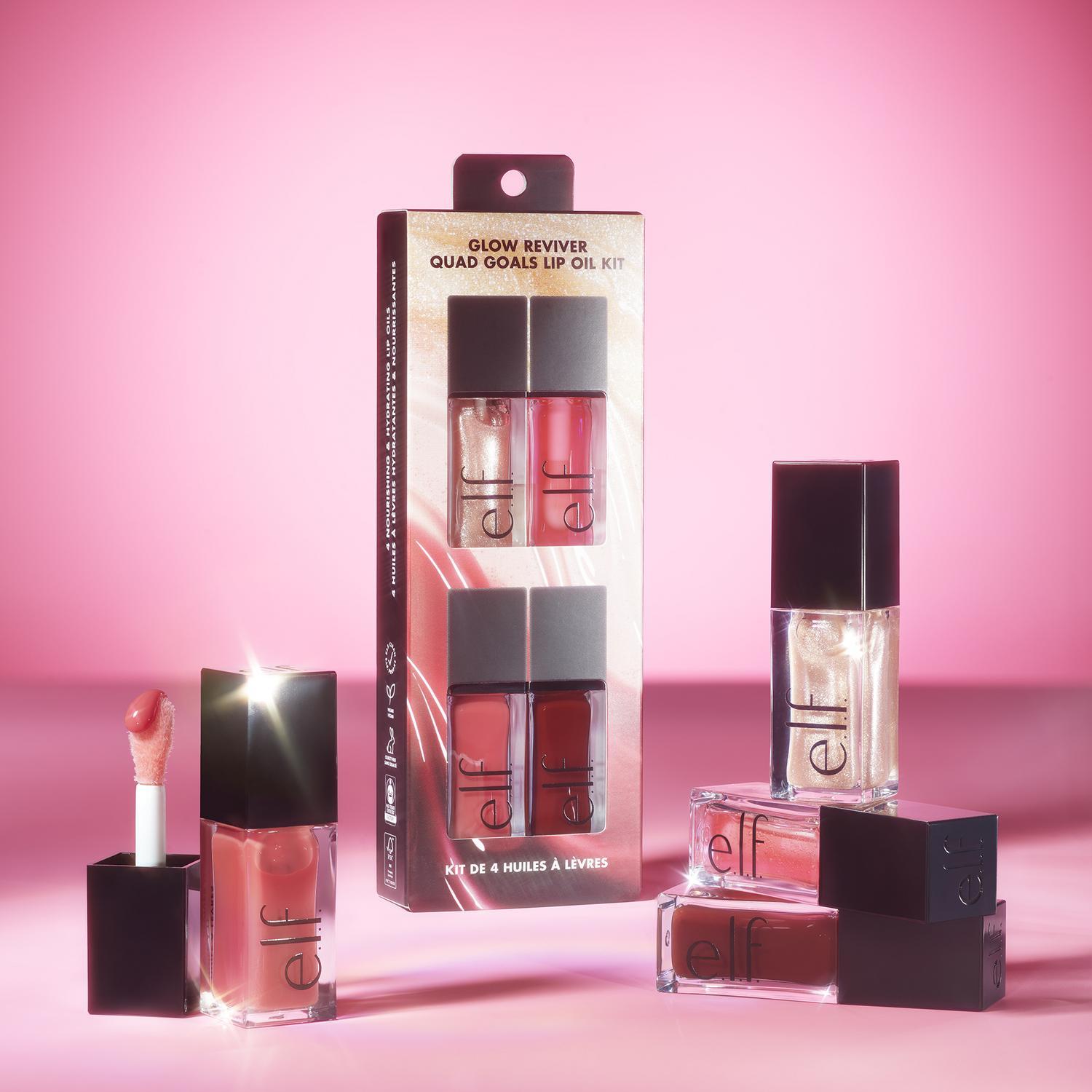 GLOW REVIVER QUAD GOALS LIP OIL KIT (SET DE GLOSS PARA LABIOS)